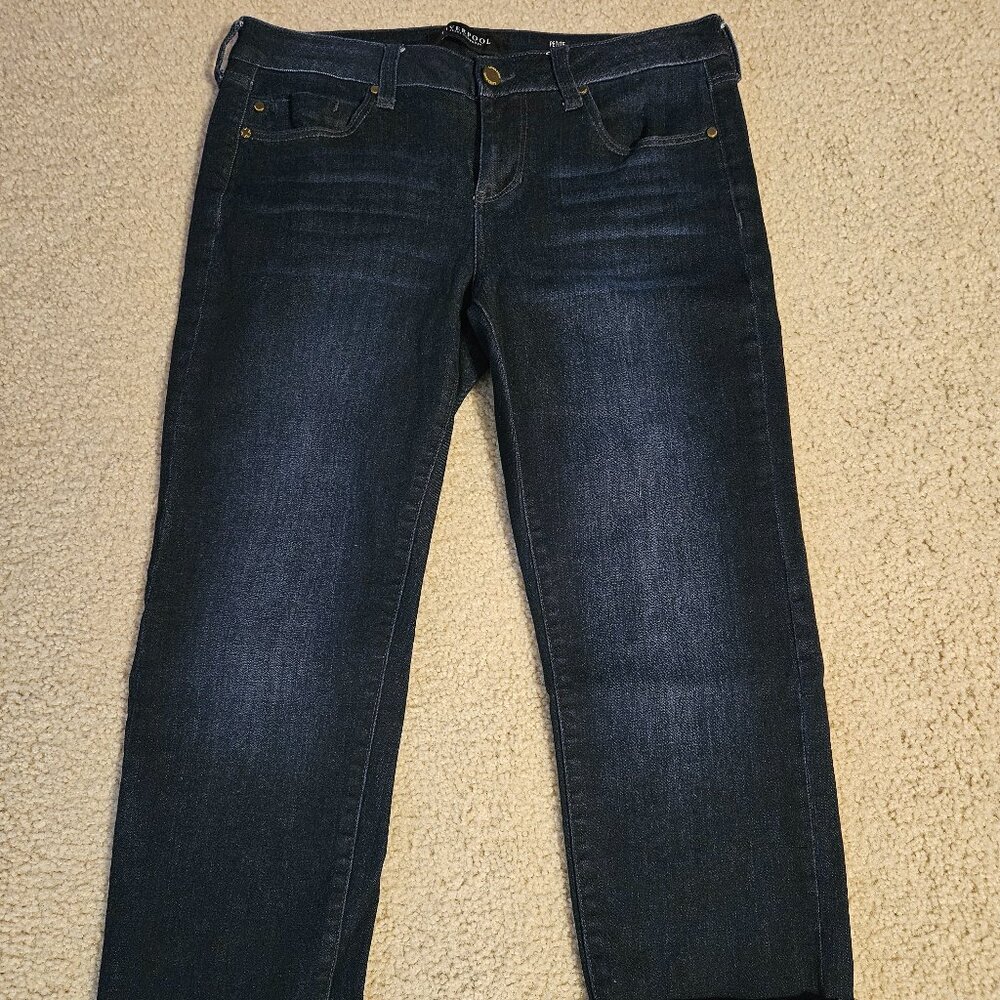 Liverpool Marley Girlfriend Roll Cuff Stretch Jeans, Blue -Size 8P